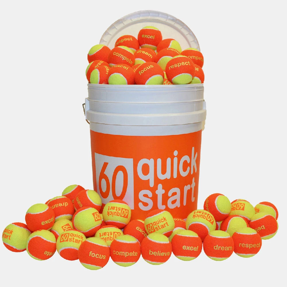 Oncourt Offcourt QuickStart 60 W/Slogans 36 Felt Ball Bucket 1 Oncourt Offcourt QuickStart 60 W/Slogans 36 Felt Ball Bucket