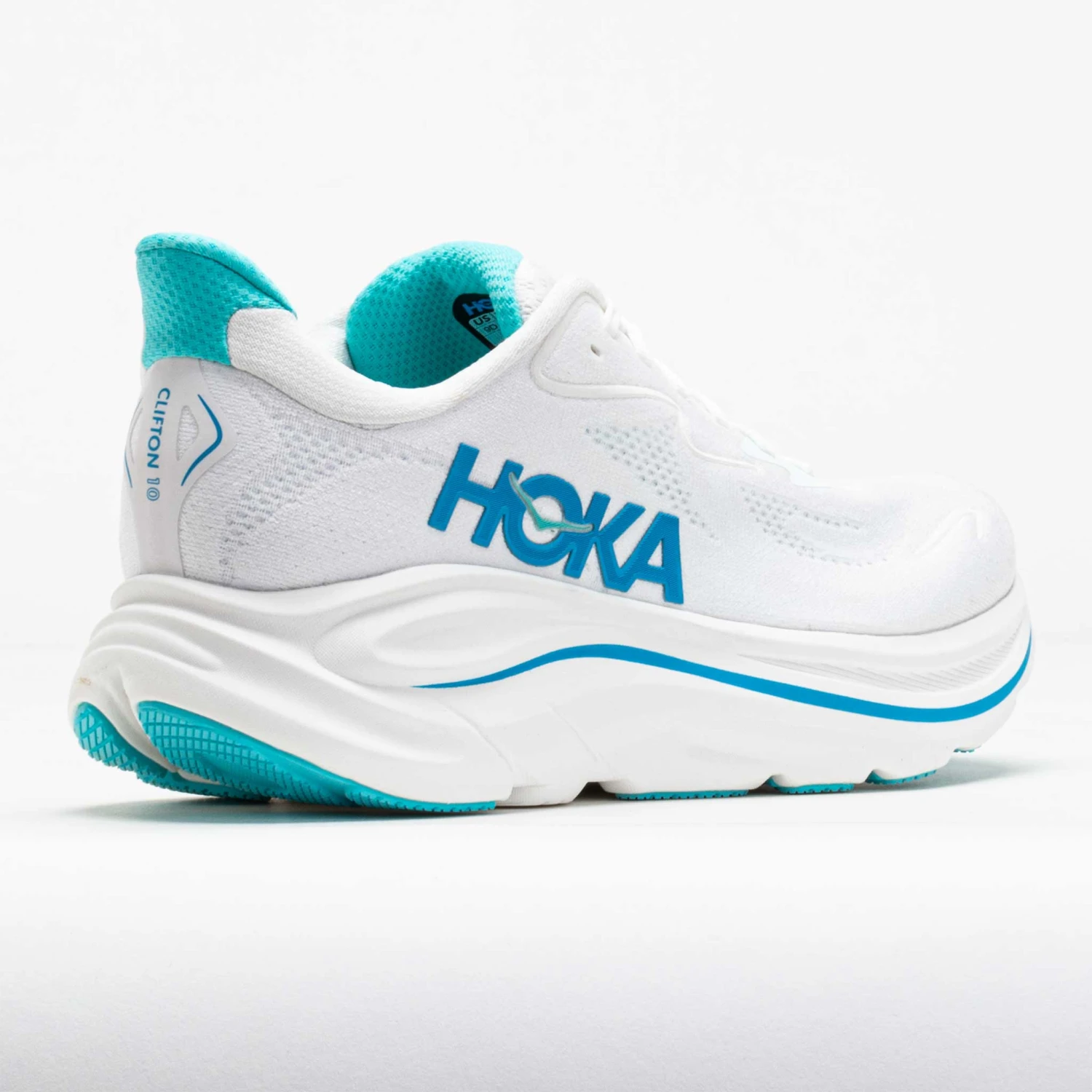 HOKA Clifton 10 Men's White/Skyward Blue 6 HOKA Clifton 10 Men's White/Skyward Blue - Image 6