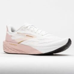 Brooks Launch 11 Women's White/Gold/Pink -Holabird Sports Store 042499 5