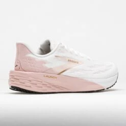 Brooks Launch 11 Women's White/Gold/Pink -Holabird Sports Store 042499 6