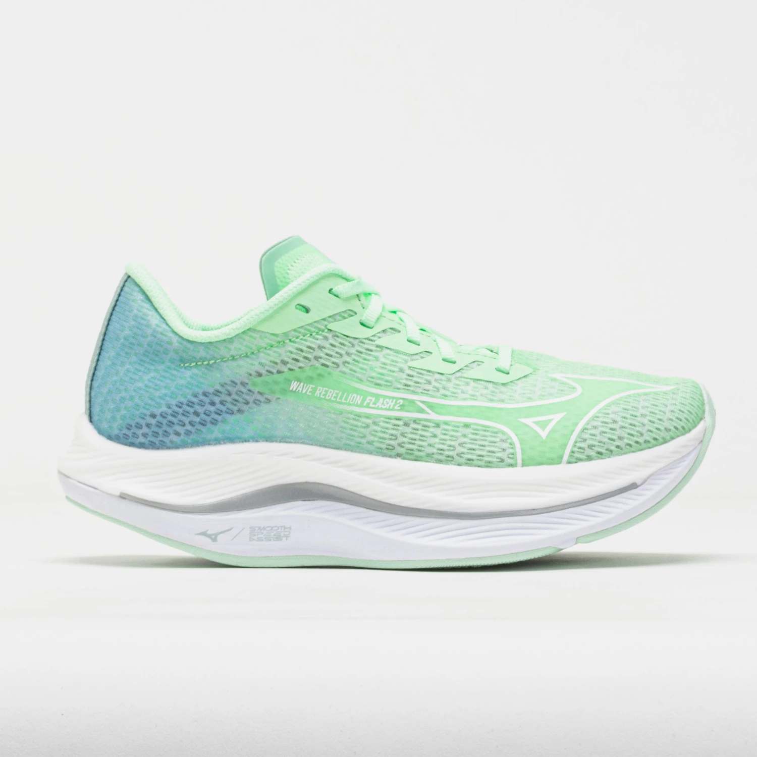 Mizuno Wave Rebellion Flash 2 Women's Neo Mint/White 1 Mizuno Wave Rebellion Flash 2 Women's Neo Mint/White