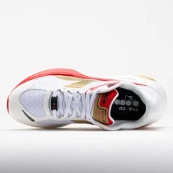 Diadora Atomo Star Unisex White/Metallic Gold/Firey Red -Holabird Sports Store 042780 2