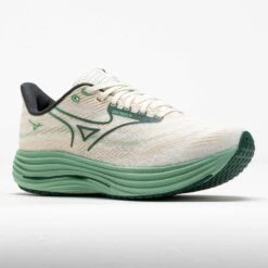 Mizuno Wave Rider 29 Men's White/Bistro Green -Holabird Sports Store 042928 5