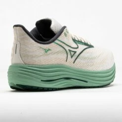 Mizuno Wave Rider 29 Men's White/Bistro Green -Holabird Sports Store 042928 6