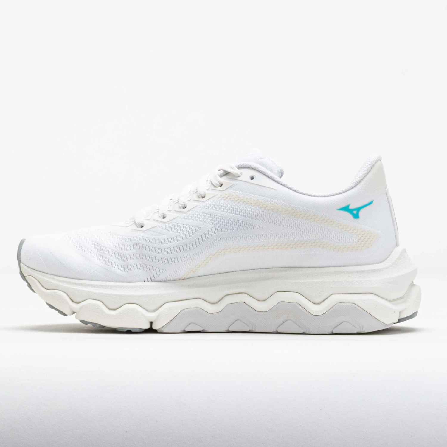 Mizuno Wave Horizon 8 Women's White/Tanager Turquoise 2 Mizuno Wave Horizon 8 Women's White/Tanager Turquoise - Image 2