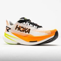 HOKA Mach X 3 Men's White/Neon Tangerine -Holabird Sports Store 043021 5