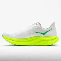 HOKA Mach 6 Men's White/Neon Lime -Holabird Sports Store 043048 1