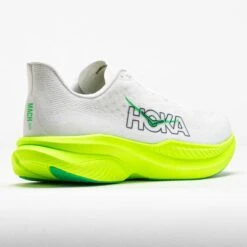 HOKA Mach 6 Men's White/Neon Lime -Holabird Sports Store 043048 6