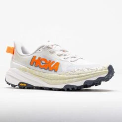 HOKA Speedgoat 6 Men's White/Neon Tangerine -Holabird Sports Store 043334 5