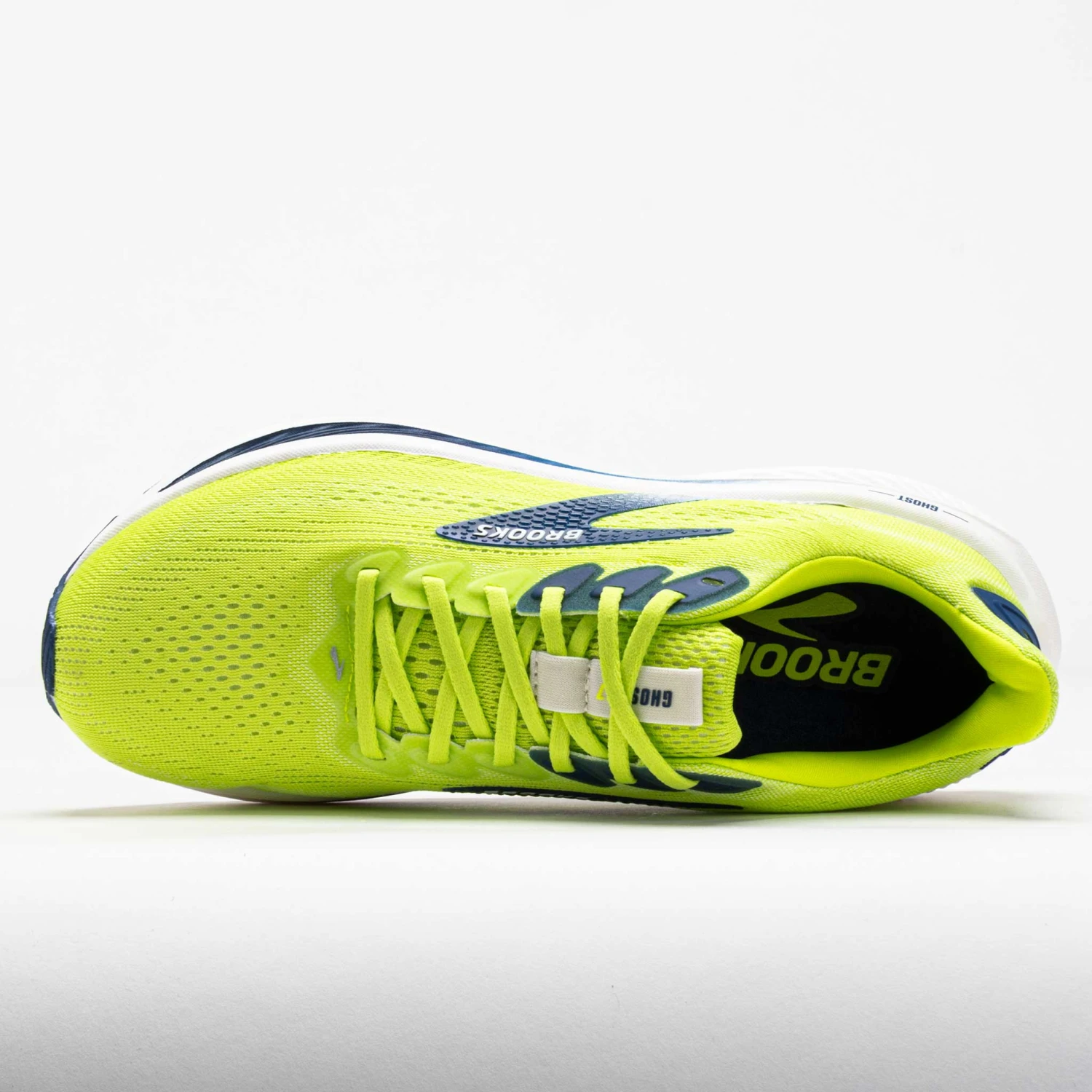 Brooks Ghost 17 Men's Acid Lime/Navy/White 3 Brooks Ghost 17 Men's Acid Lime/Navy/White - Image 3