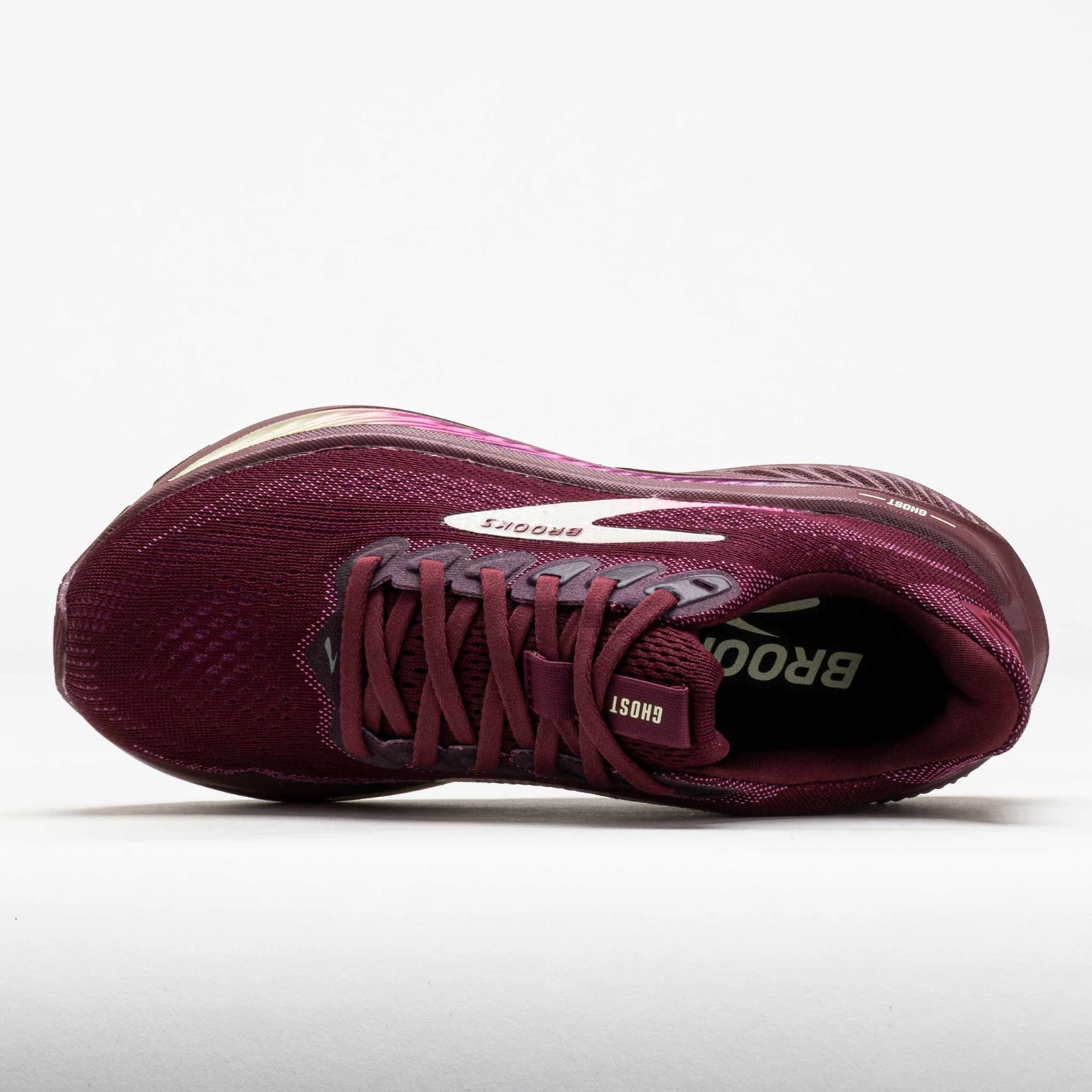 Brooks Ghost 17 Women's Burgundy/Pink/Green 3 Brooks Ghost 17 Women's Burgundy/Pink/Green - Image 3