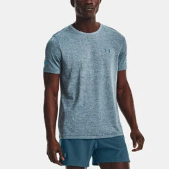 Under Armour Seamless Stride Short Sleeve Men's -Holabird Sports Store 057263 414 1