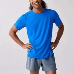 Brooks Luxe Short Sleeve Men's -Holabird Sports Store 057585 411 1