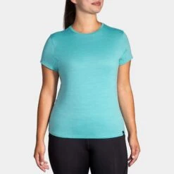 Brooks Luxe Short Sleeve Women's -Holabird Sports Store 057587 427 1
