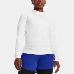 Under Armour ColdGear Mock Neck Long Sleeve Women's 6 Under Armour ColdGear Mock Neck Long Sleeve Women's -Holabird Sports Store 057819 100 1