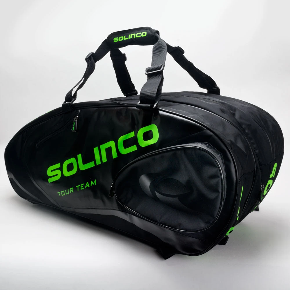 Solinco Tour 15-Pack Racquet Bag Black/Neon Green 1 Solinco Tour 15-Pack Racquet Bag Black/Neon Green