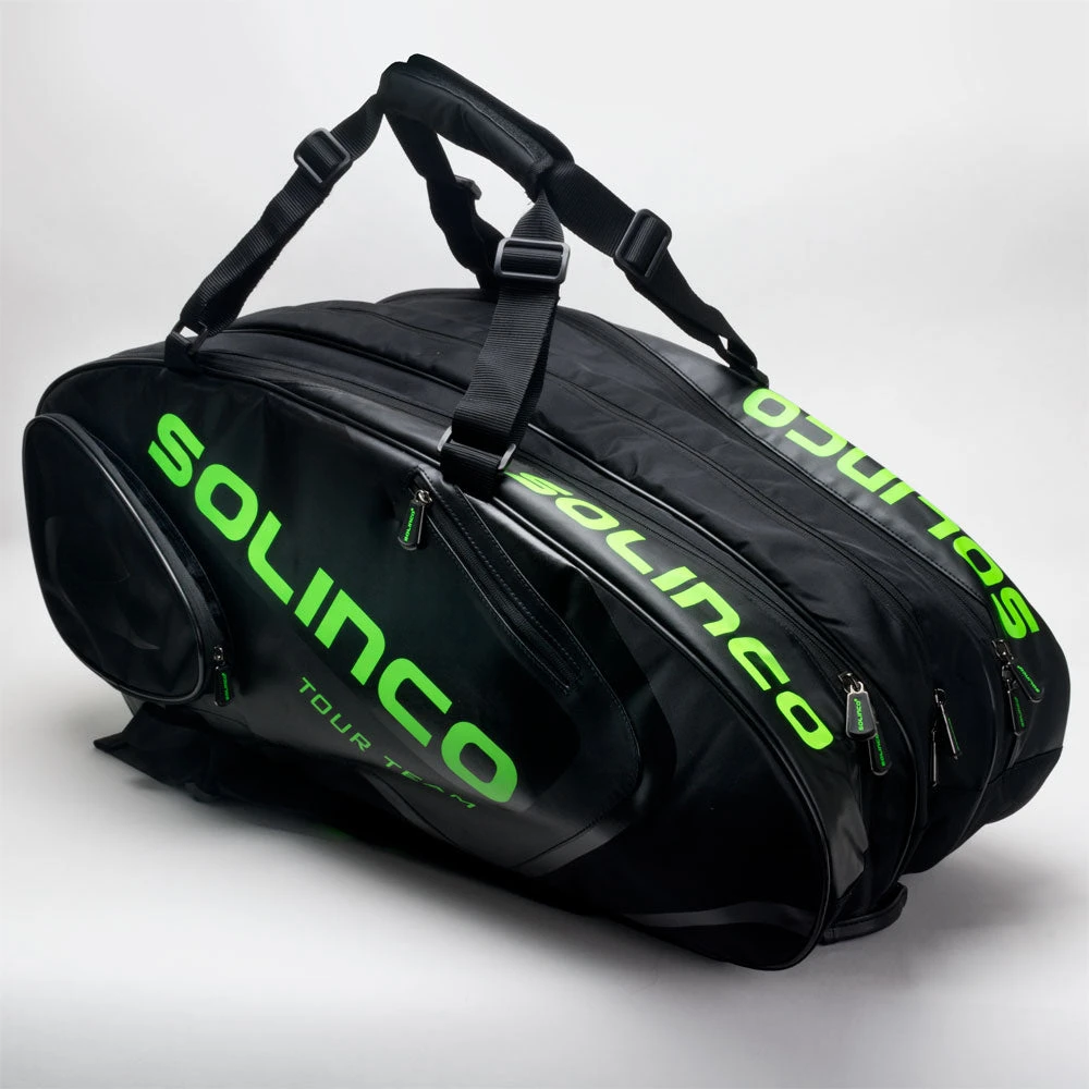 Solinco Tour 15-Pack Racquet Bag Black/Neon Green 2 Solinco Tour 15-Pack Racquet Bag Black/Neon Green - Image 2
