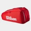Wilson Super Tour 9 Pack Red 2025 -Holabird Sports Store 073523 1