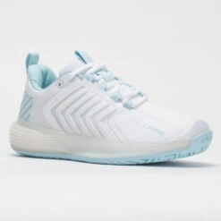 K-Swiss Ultrashot 3 Women's White/Blue Glow 10 K-Swiss Ultrashot 3 Women's White/Blue Glow -Holabird Sports Store 116123 5