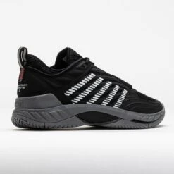 K-Swiss Hypercourt Supreme 2 Men's Black/Steel Gray/Firey Red -Holabird Sports Store 117686 6