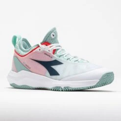 Diadora Speed Blushield Fly 4+ Clay Women's White/Blue/Surf Spray -Holabird Sports Store 117721 5