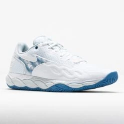 Mizuno Wave Enforce Court AC Women's White/Parisian Blue -Holabird Sports Store 117989 5