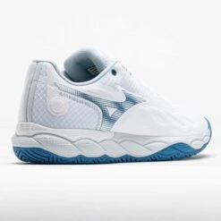Mizuno Wave Enforce Court AC Women's White/Parisian Blue -Holabird Sports Store 117989 6