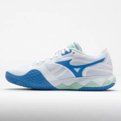 Mizuno Wave Enforce Tour 2 AC Women's White/Frontier Blue -Holabird Sports Store 118098 1