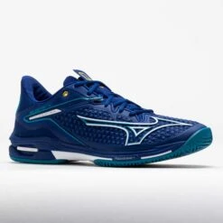 Mizuno Wave Exceed Tour 6 AC Men's Bellwether Blue/White -Holabird Sports Store 118102 5