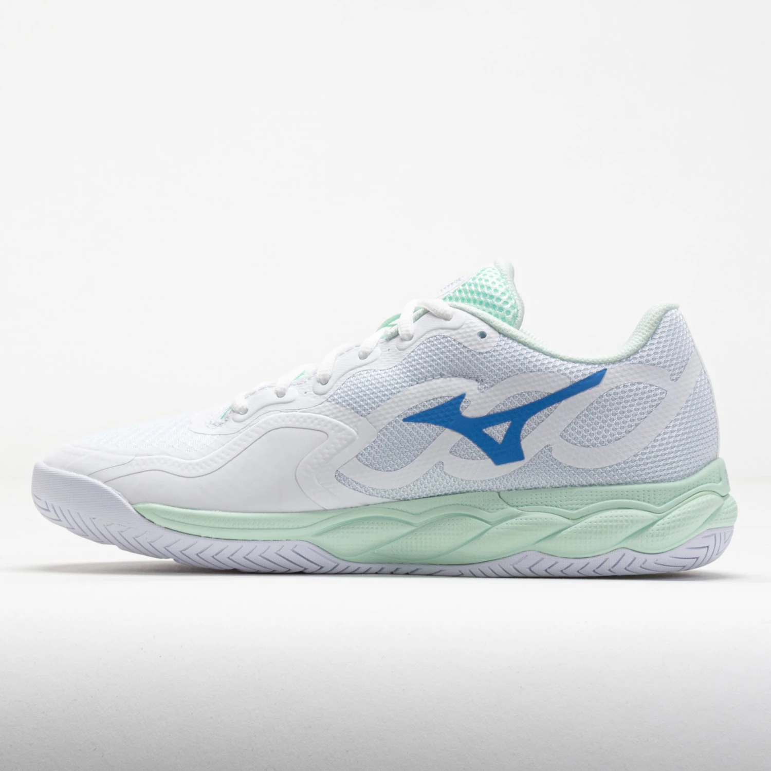 Mizuno Wave Enforce Court AC Women's White/Frontier Blue 2 Mizuno Wave Enforce Court AC Women's White/Frontier Blue - Image 2