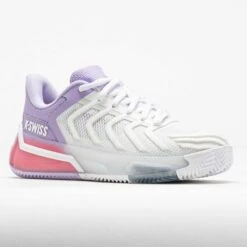 K-Swiss Ultrashot 4 Clay Women's White/Orchid Petal/Neon Blaze -Holabird Sports Store 118270 5