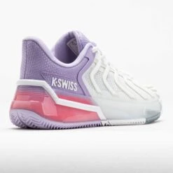 K-Swiss Ultrashot 4 Clay Women's White/Orchid Petal/Neon Blaze -Holabird Sports Store 118270 6