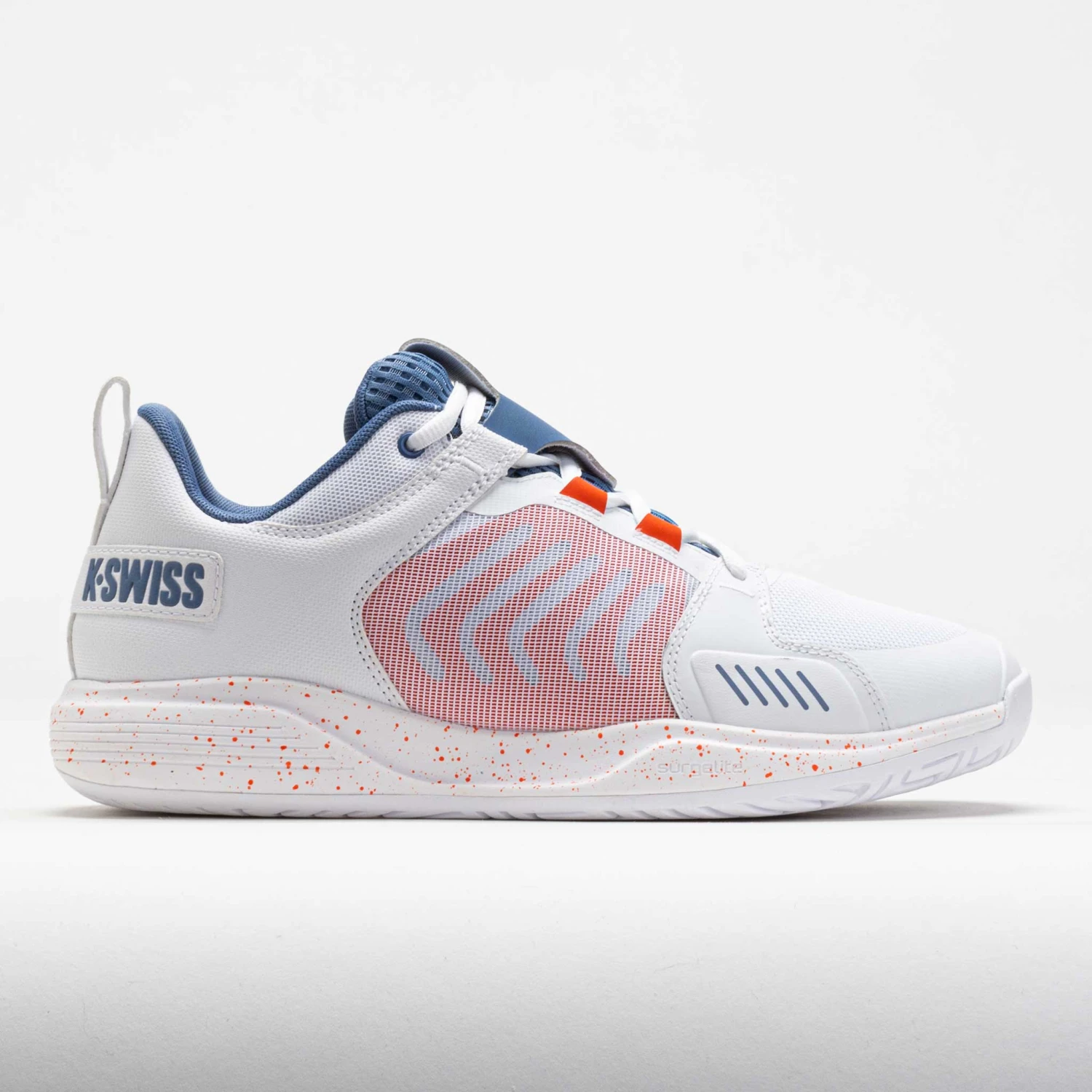 K-Swiss Ultrashot Team Men's White/Infinity/Scarlet Ibis 1 K-Swiss Ultrashot Team Men's White/Infinity/Scarlet Ibis