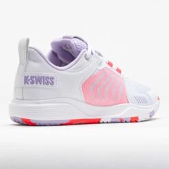 K-Swiss Ultrashot Team Women's White/Orchid Petal/Neon Blaze -Holabird Sports Store 118273 6