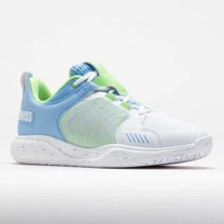 K-Swiss Ultrashot Team Women's White/Dutch Canal/Paradise Green -Holabird Sports Store 118274 5