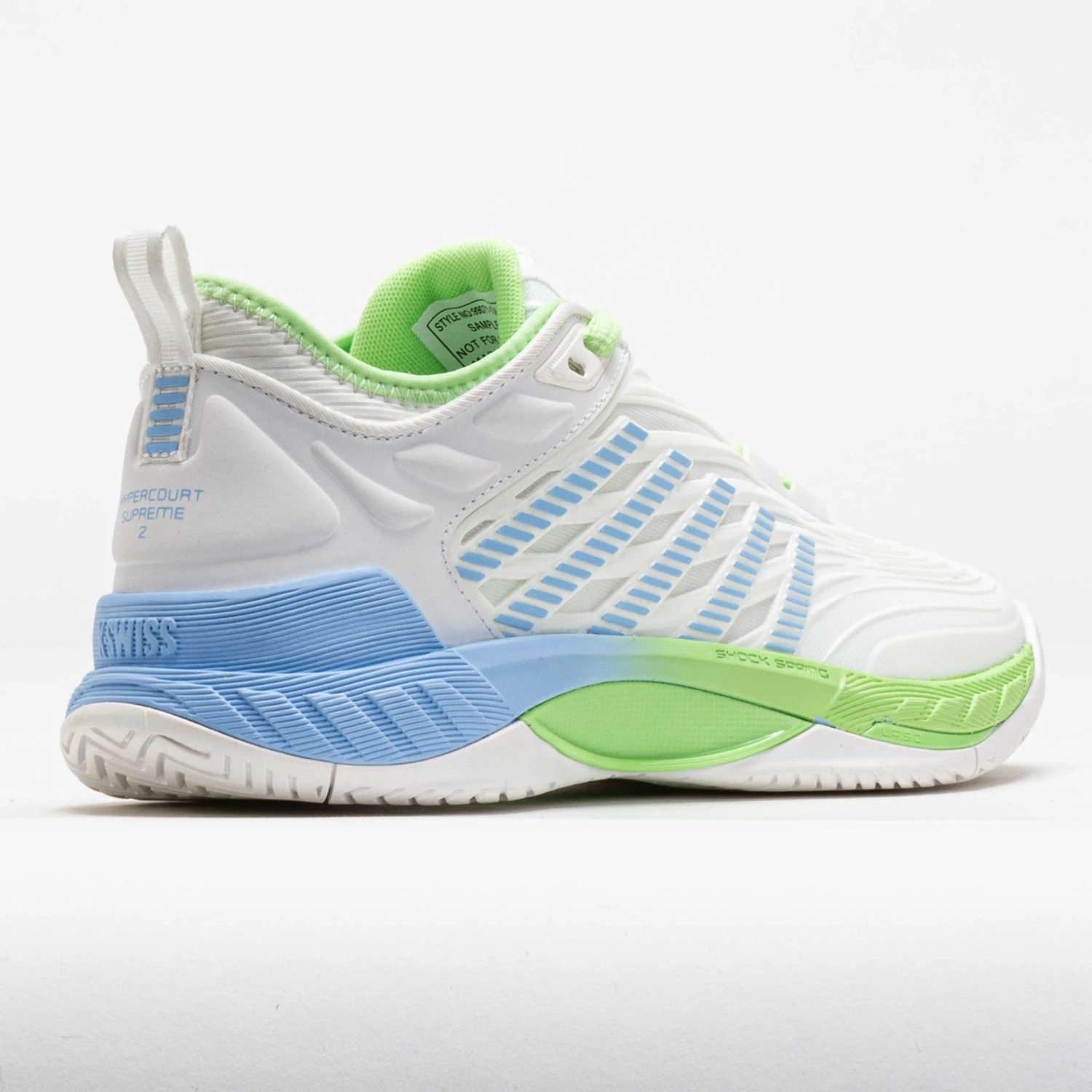 K-Swiss Hypercourt Supreme 2 Women's White/Paradise Green/Dutch Canal 6 K-Swiss Hypercourt Supreme 2 Women's White/Paradise Green/Dutch Canal - Image 6