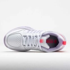 K-Swiss Court Express 2 Women's White/Orchid Petal/Neon Blaze -Holabird Sports Store 118298 2