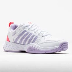 K-Swiss Court Express 2 Women's White/Orchid Petal/Neon Blaze -Holabird Sports Store 118298 5