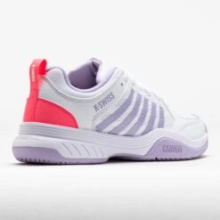 K-Swiss Court Express 2 Women's White/Orchid Petal/Neon Blaze -Holabird Sports Store 118298 6
