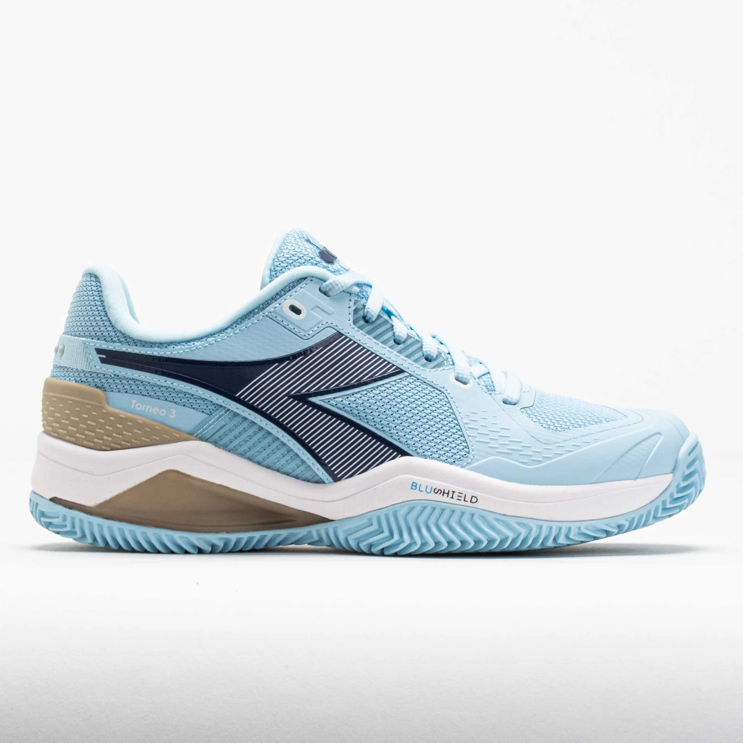 Diadora Blushield Torneo 3 Clay Women's Corydalis Blue/Black Iris 1 Diadora Blushield Torneo 3 Clay Women's Corydalis Blue/Black Iris