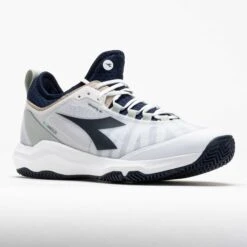 Diadora Speed Blushield Fly 4+ Clay Men's White/Blue Corsair -Holabird Sports Store 118332 5