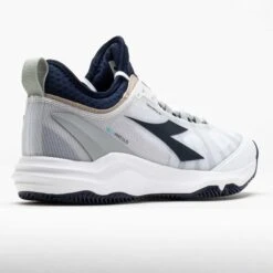 Diadora Speed Blushield Fly 4+ Clay Men's White/Blue Corsair -Holabird Sports Store 118332 6