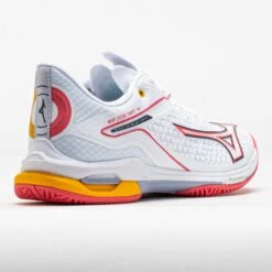 Mizuno Wave Exceed Tour 6 AC Women's White/Calypso Coral -Holabird Sports Store 118427 6