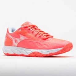 Mizuno Wave Enforce Court AC Women's Striking Coral/White -Holabird Sports Store 118430 5