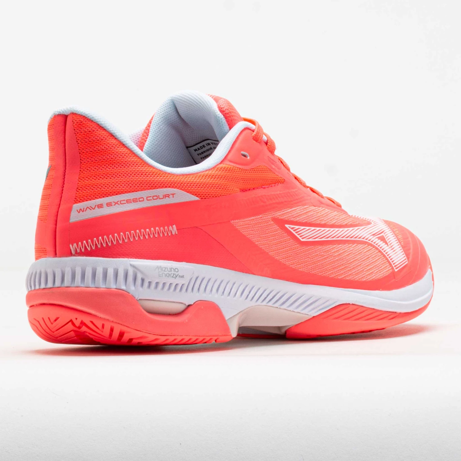 Mizuno Wave Exceed Court AC Women's Striking Coral/White 6 Mizuno Wave Exceed Court AC Women's Striking Coral/White - Image 6