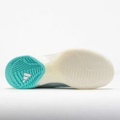 Adidas AvaCourt 2 Women's White/Silver Metallic/Flash Aqua -Holabird Sports Store 118505 4