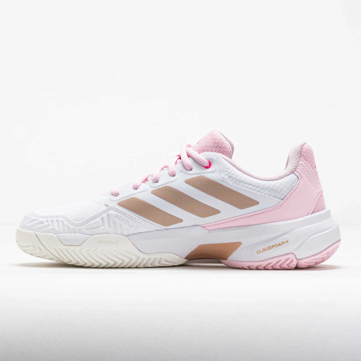 Adidas CourtJam Control 3 Women's White/Silver Metallic/Lucid Pink 2 Adidas CourtJam Control 3 Women's White/Silver Metallic/Lucid Pink - Image 2