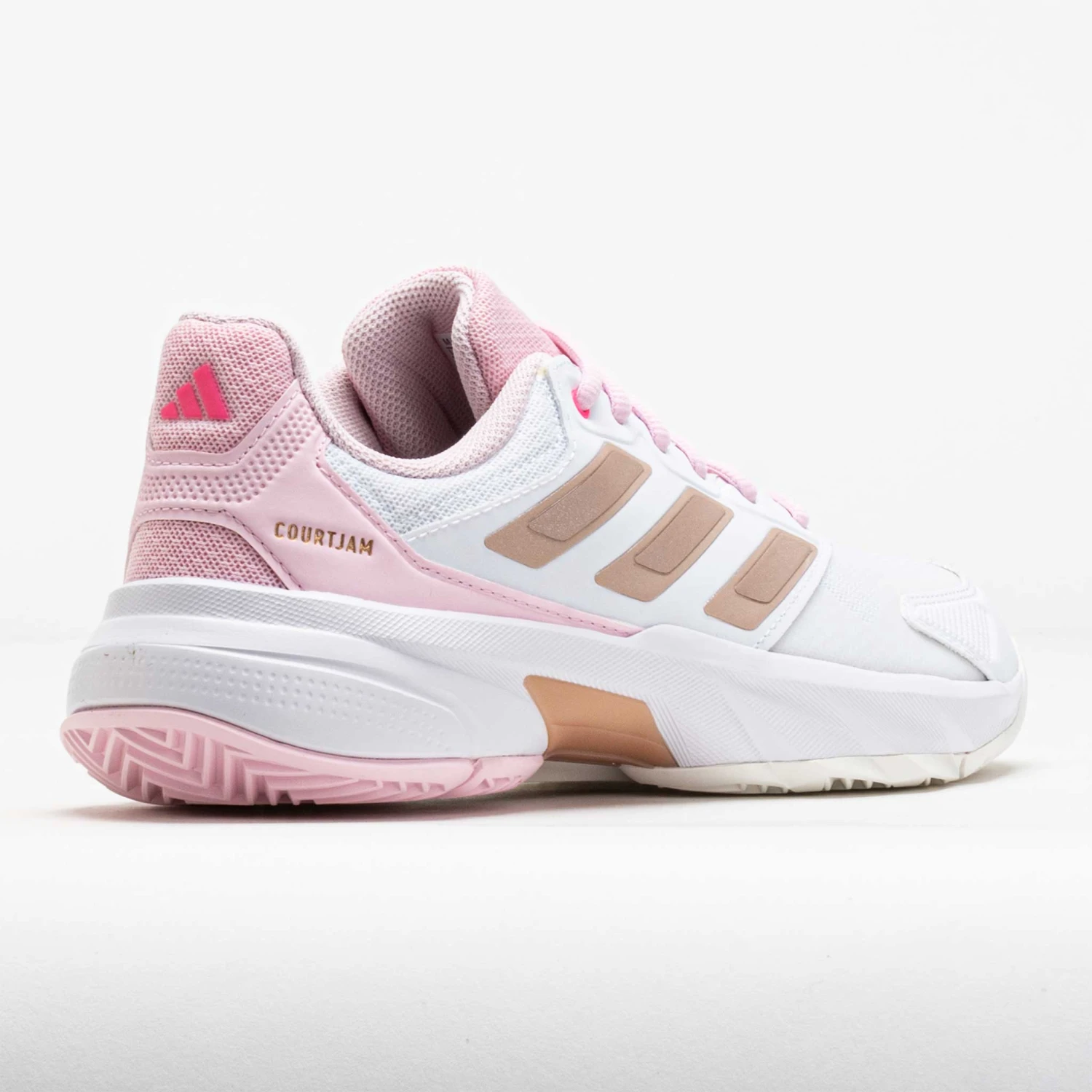 Adidas CourtJam Control 3 Women's White/Silver Metallic/Lucid Pink 6 Adidas CourtJam Control 3 Women's White/Silver Metallic/Lucid Pink - Image 6