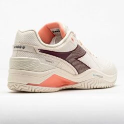 Diadora Blushield Torneo 3 AG Women's White/Maroon/Desert Flower -Holabird Sports Store 118522 6