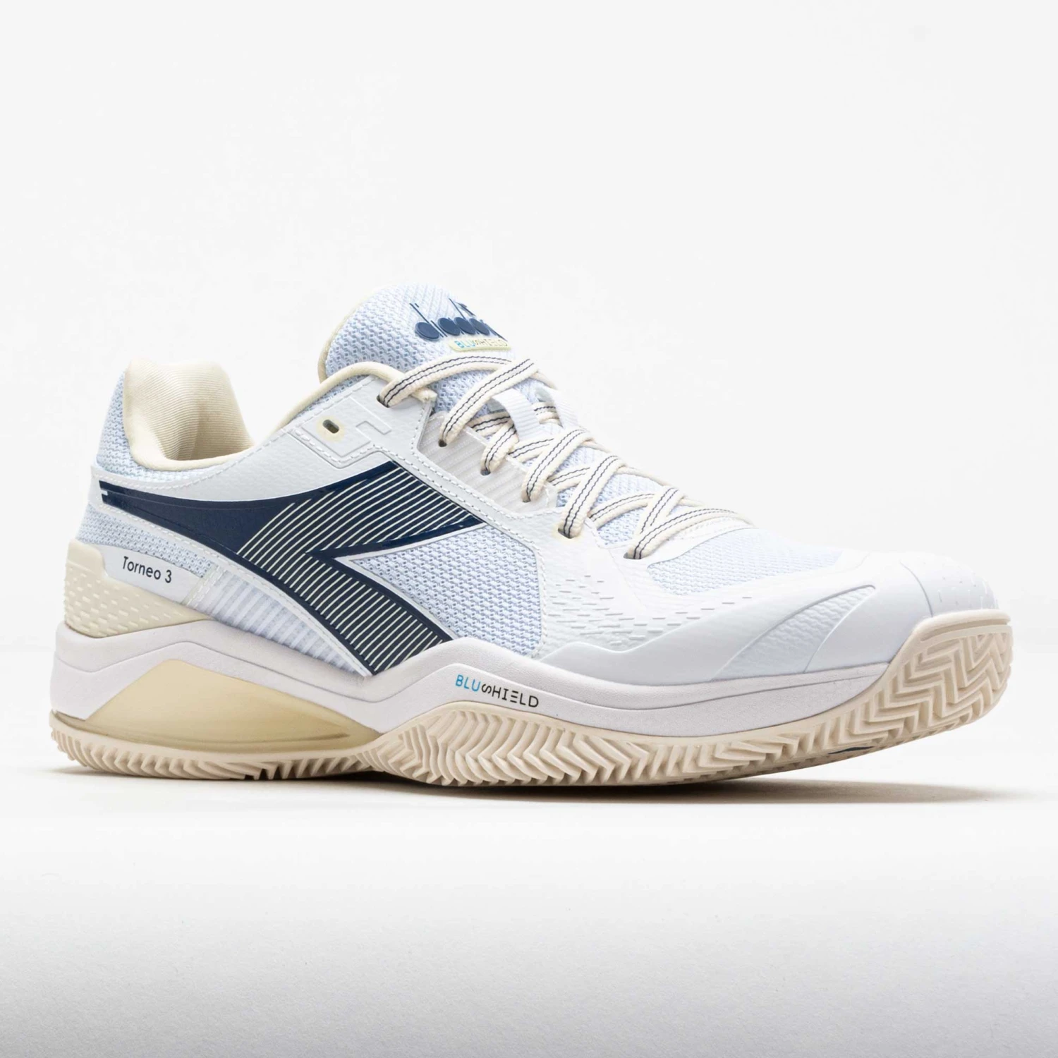 Diadora Blushield Torneo 3 Clay Men's White/Ensign Blue/Whisper White 5 Diadora Blushield Torneo 3 Clay Men's White/Ensign Blue/Whisper White - Image 5